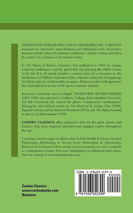 Produktbild: The Theory of Business Enterprise
