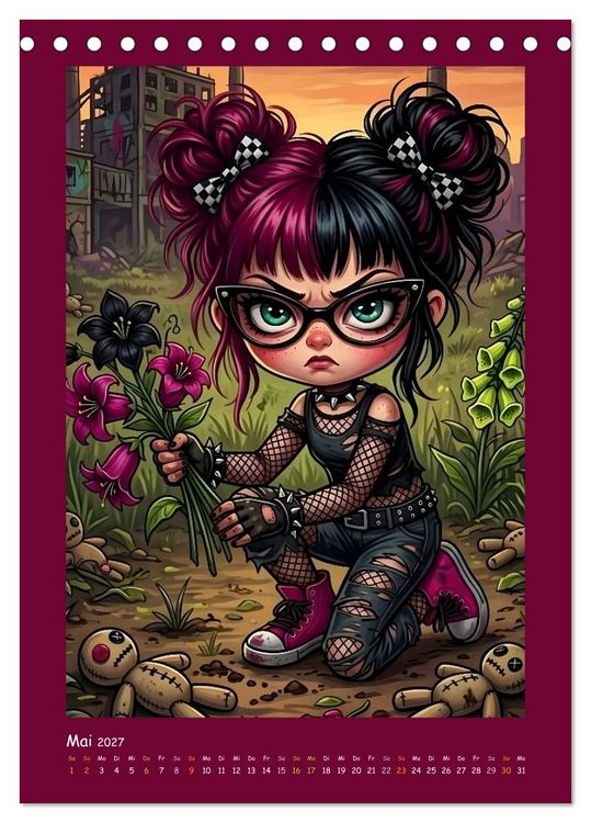 Produktbild: Fabulous Dolls - Gothic-G&ouml;res Abenteuer (Tischkalender 2027 DIN A5 hoch), CALVENDO Monatskalender