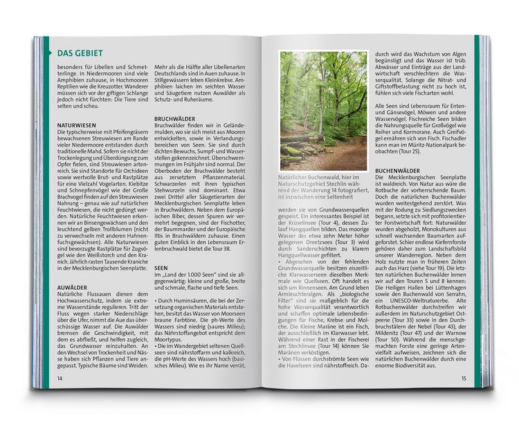 Produktbild: KOMPASS Wanderf&uuml;hrer Mecklenburgische Seenplatte, Land der 1000 Seen mit Nationalpark M&uuml;ritz, 55 Touren mit Extra-Tourenkarte