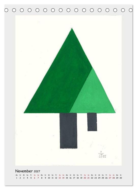 Produktbild: Anton Stankowski. B&auml;ume (Tischkalender 2027 DIN A5 hoch), CALVENDO Monatskalender