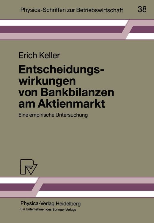 Produktbild: Entscheidungswirkungen von Bankbilanzen am Aktienmarkt