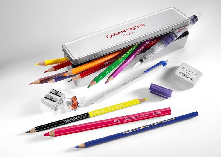 Produktbild: Caran d'Ache Buntstifte Multi-Products-Set, 15er Set Metalbox