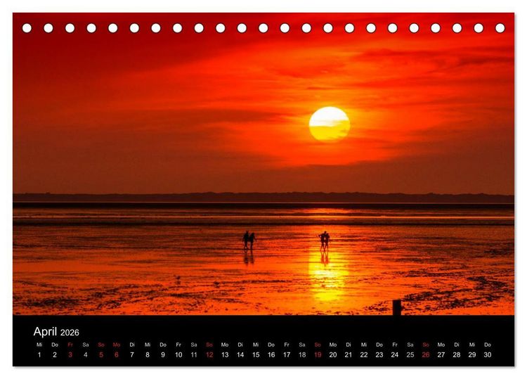 Produktbild: Im Norden - An der Nordsee in Deutschland (Tischkalender 2026 DIN A5 quer), CALVENDO Monatskalender