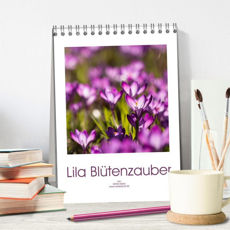 Produktbild: Lila Bl&uuml;tenzauber (Tischkalender 2026 DIN A5 hoch), CALVENDO Monatskalender