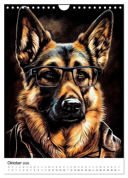 Produktbild: Hunde im Hipster Stil (Wandkalender 2026 DIN A4 hoch), CALVENDO Monatskalender