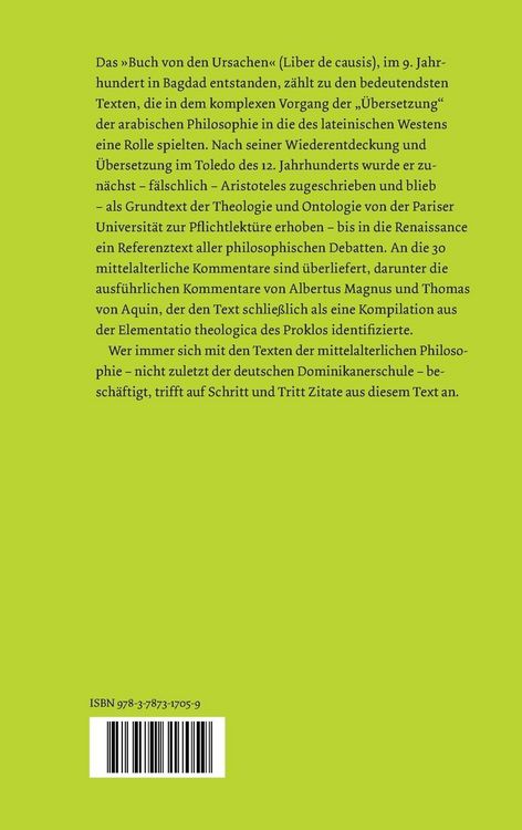 Produktbild: Liber de causis. Das Buch von den Ursachen