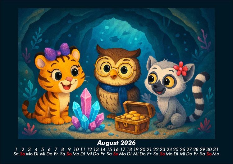 Produktbild: Tina, Ollie & Lulu - Unterwasserwelten 2026 Fotokalender DIN A5