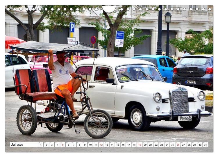 Produktbild: Mercedes-Benz Typ 180 - Ein deutscher Klassiker in Kuba (Wandkalender 2026 DIN A4 quer), CALVENDO Monatskalender