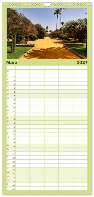 Produktbild: Familienplaner 2027 - Sevilla, eine der sch&ouml;nsten St&auml;dte der Welt mit 5 Spalten (Wandkalender, 21 x 45 cm) CALVENDO