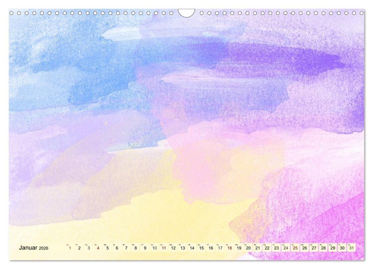 Produktbild: Kreativ-Kalender Aquarell. Bastelkalender zum Selbstgestalten (Wandkalender 2026 DIN A3 quer), CALVENDO Monatskalender