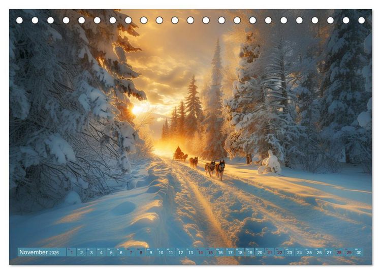Produktbild: Schlittenhund Tr&auml;ume (Tischkalender 2026 DIN A5 quer), CALVENDO Monatskalender
