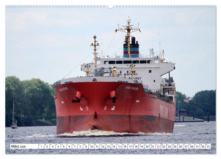 Produktbild: Dicke P&ouml;tte im Hafen und auf gro&szlig;er Fahrt (hochwertiger Premium Wandkalender 2026 DIN A2 quer), Kunstdruck in Hochglanz