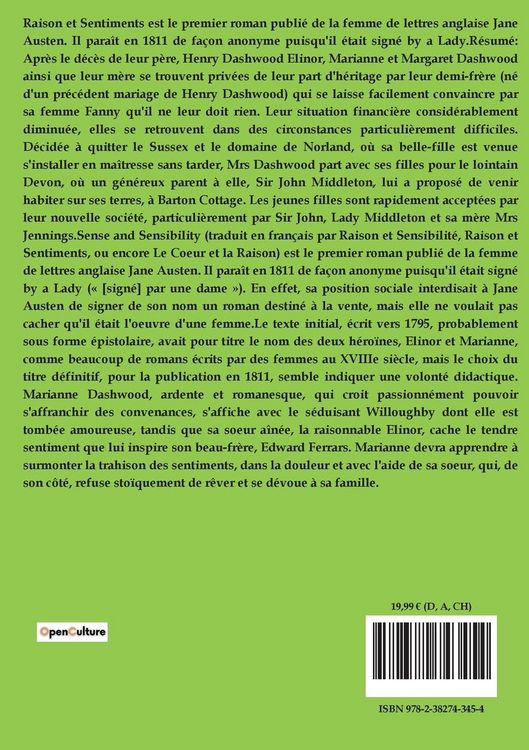 Produktbild: Raison et Sentiments