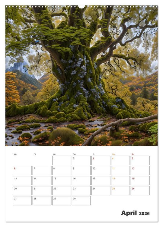 Produktbild: M&auml;rchenhafte B&auml;ume (Wandkalender 2026 DIN A2 hoch), CALVENDO Monatskalender