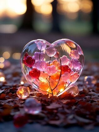 Produktbild: CALVENDO Puzzle Glas-Herz | 1000 Teile Lege-Gr&ouml;&szlig;e 64x48cm Foto-Puzzle f&uuml;r gl&uuml;ckliche Stunden