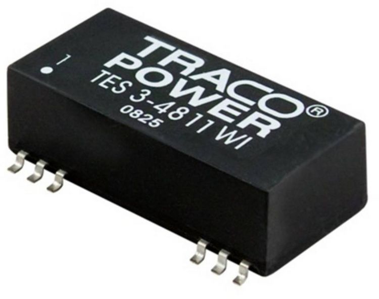 Produktbild: TracoPower TES 3-4823WI DC/DC-Wandler, SMD 48 V/DC 15 V/DC, -15 V/DC 100 mA 3 W Anzahl Ausg&auml;nge: 2 x Inhalt 1 St.