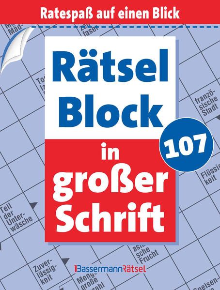 Produktbild: R&auml;tselblock in gro&szlig;er Schrift 107