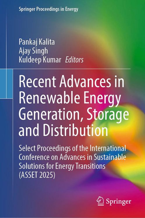 Produktbild: Recent Advances in Renewable Energy Generation, Storage and Distribution