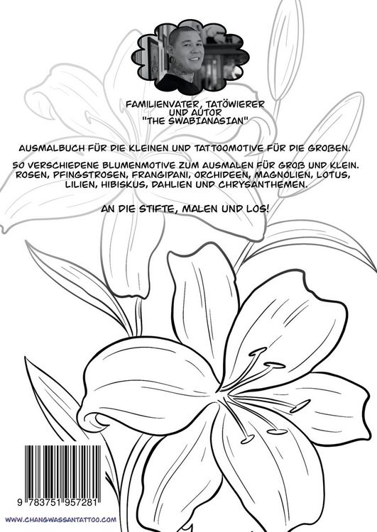 Produktbild: Dein Blumen Tattoo Ausmalbuch Vol.1