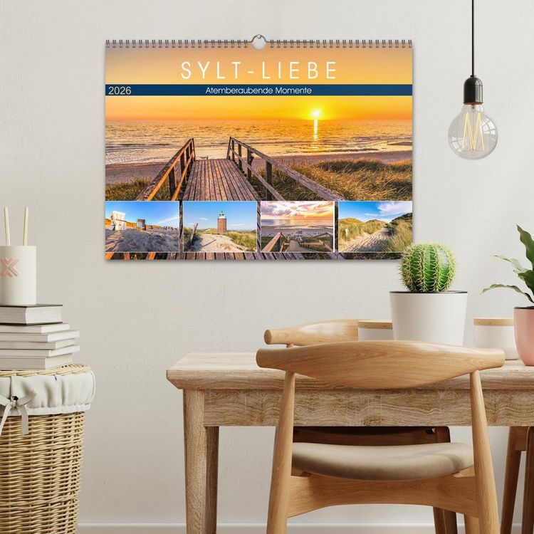 Produktbild: SYLT-LIEBE Atemberaubende Momente (Wandkalender 2026 DIN A3 quer), CALVENDO Monatskalender