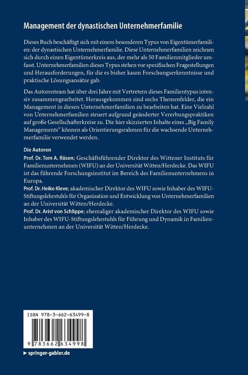 Produktbild: Management der dynastischen Unternehmerfamilie