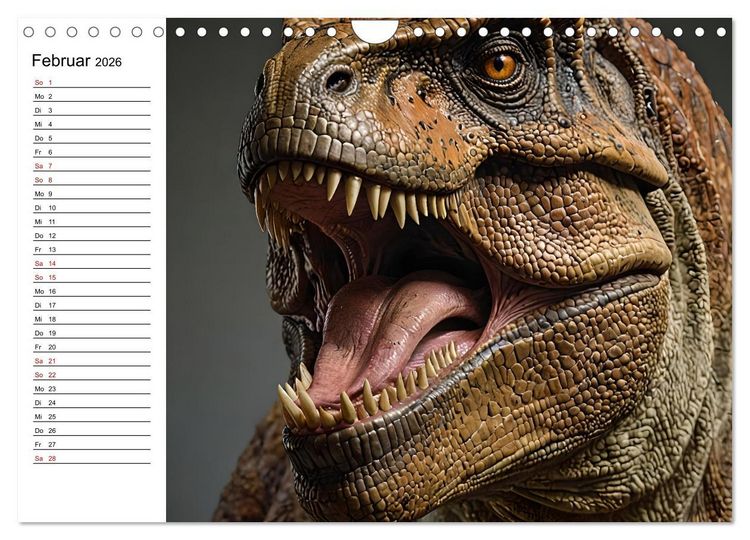 Produktbild: Urzeit erwacht - Ein Jahr mit den Dinosauriern (Wandkalender 2026 DIN A4 quer), CALVENDO Monatskalender