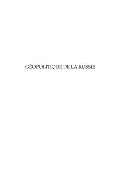 Produktbild: Geopolitique de la russie - integration regionale, enjeux en