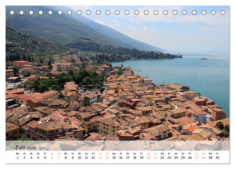Produktbild: N&ouml;rdlicher Gardasee - Die Regionen um Limone und Malcesine (Tischkalender 2026 DIN A5 quer), CALVENDO Monatskalender