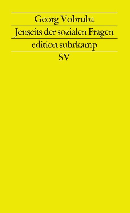 Produktbild: Vobruba, G: Jenseits soz. Fragen