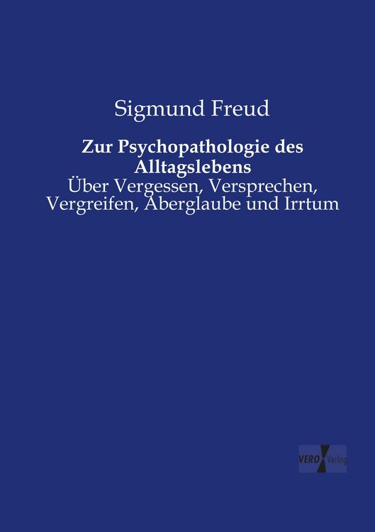 Produktbild: Zur Psychopathologie des Alltagslebens