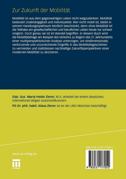 Produktbild: Zur Zukunft der Mobilit&auml;t