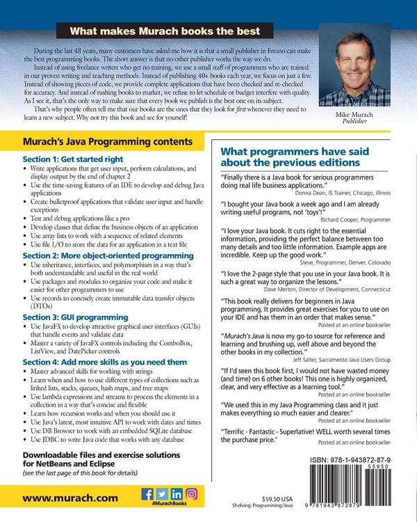 Produktbild: Murach's Java Programming (6th Edition)