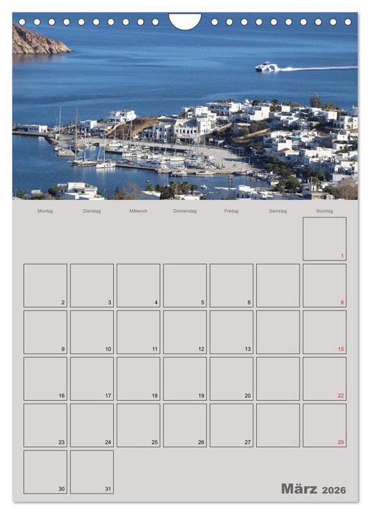 Produktbild: Kykladen, Perlen der &Auml;g&auml;is (Wandkalender 2026 DIN A4 hoch), CALVENDO Monatskalender