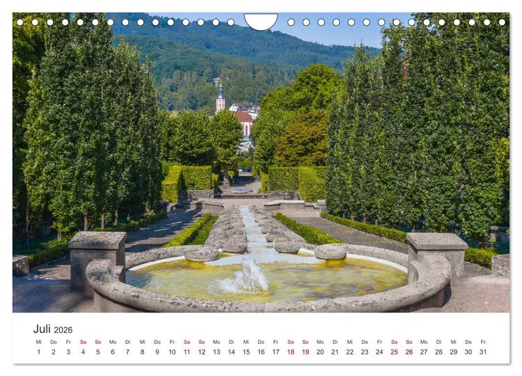 Produktbild: Baden-Baden, Kurstadt am Rande des Schwarzwaldes (Wandkalender 2026 DIN A4 quer), CALVENDO Monatskalender