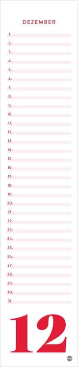Produktbild: Geburtstagskalender neutral Langplaner mini