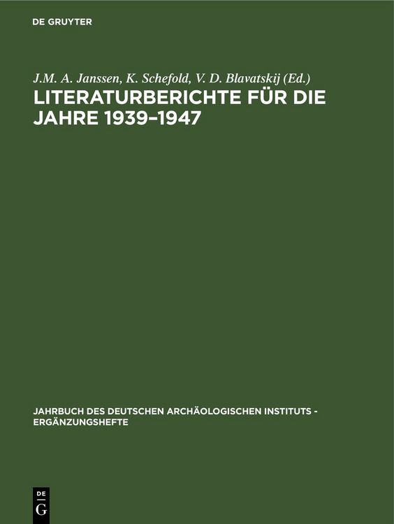 Produktbild: Literaturberichte f&uuml;r die Jahre 1939&ndash;1947