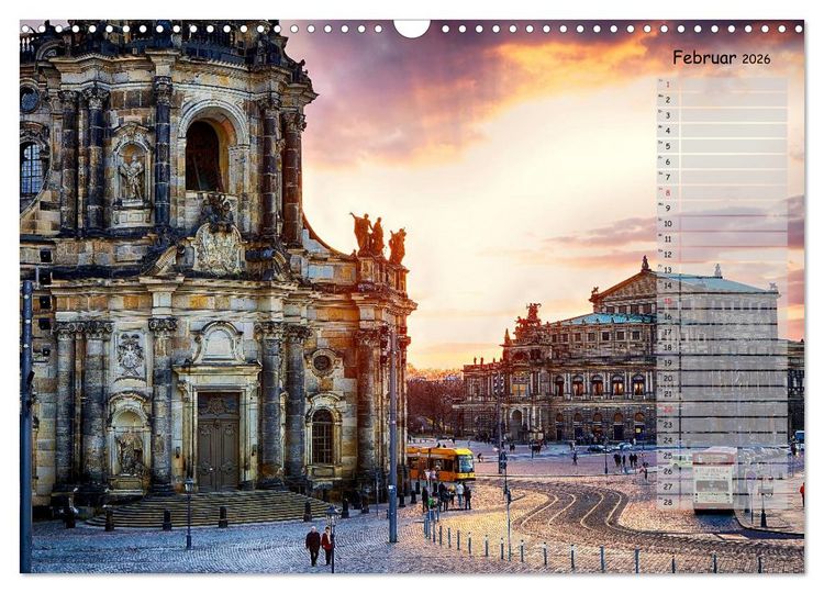 Produktbild: Dresden 2026 / Geburtstagskalender (Wandkalender 2026 DIN A3 quer), CALVENDO Monatskalender