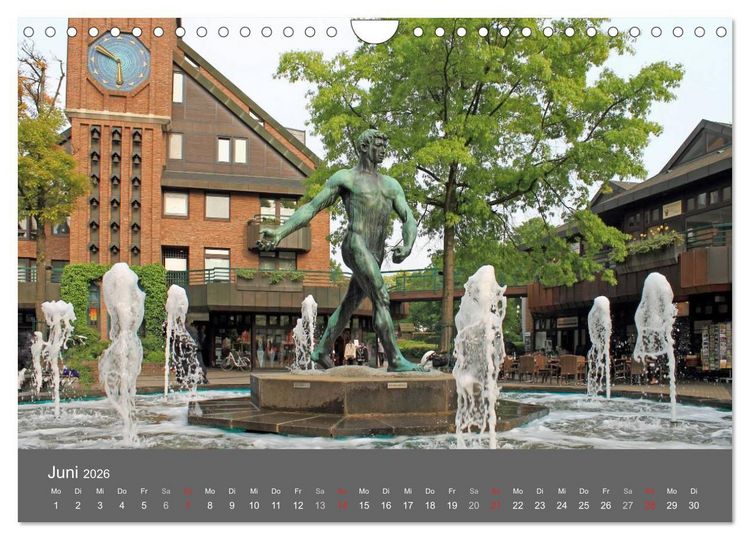 Produktbild: Grosse Brunnen und Wasserspiele in D&uuml;sseldorf (Wandkalender 2026 DIN A4 quer), CALVENDO Monatskalender