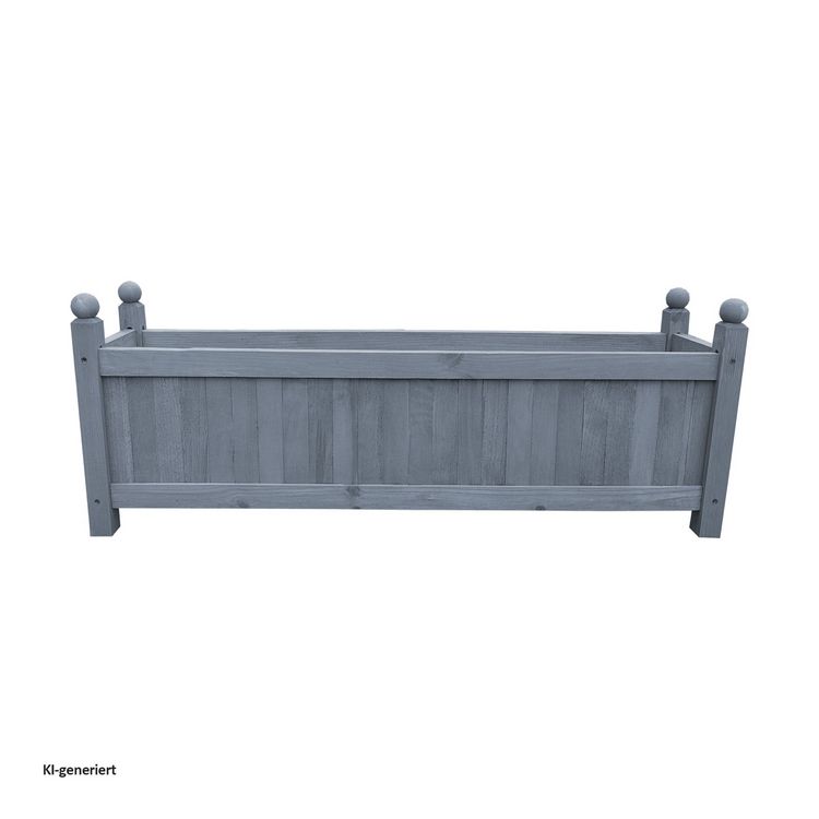 Produktbild: HTI-Living Holz-Pflanzkasten in Grau Blumenk&uuml;bel f&uuml;r Garten, Terrasse und Balkon