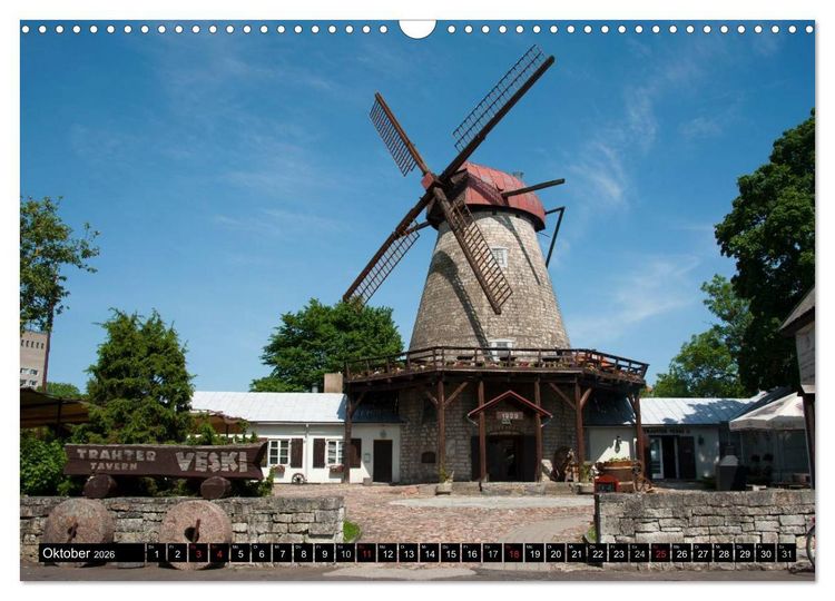 Produktbild: Windm&uuml;hlen in Europa (Wandkalender 2026 DIN A3 quer), CALVENDO Monatskalender