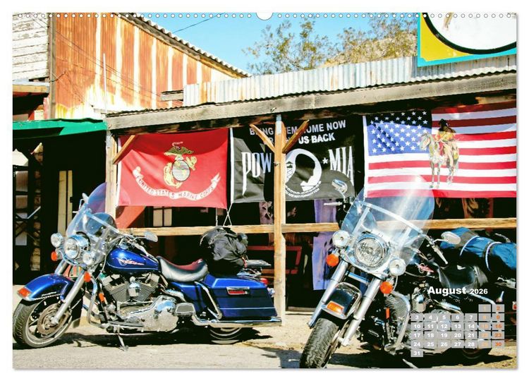 Produktbild: Fernweh und Traumziele: Auf Motorrad-Tour in den USA (Wandkalender 2026 DIN A2 quer), CALVENDO Monatskalender