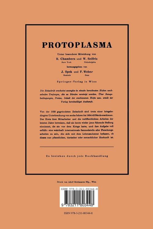 Produktbild: Die makromolekulare Chemie und ihre Bedeutung f&uuml;r die Protoplasmaforschung