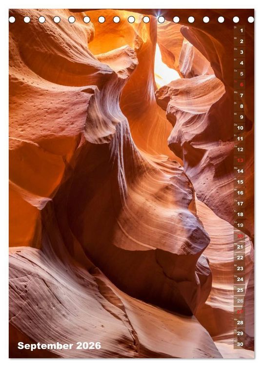 Produktbild: ARIZONA UND UTAH Rote Felsen (Tischkalender 2026 DIN A5 hoch), CALVENDO Monatskalender