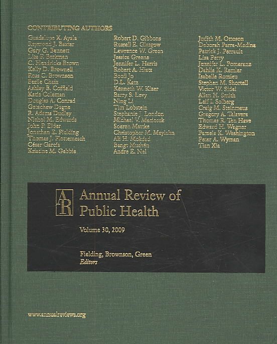 Produktbild: Annual Review of Public Health W/Online Vol 30