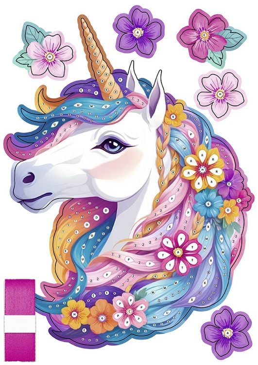 Produktbild: URSUS Kinder-Bastelsets Diamond Painting Deko-Set Fancy Unicorn