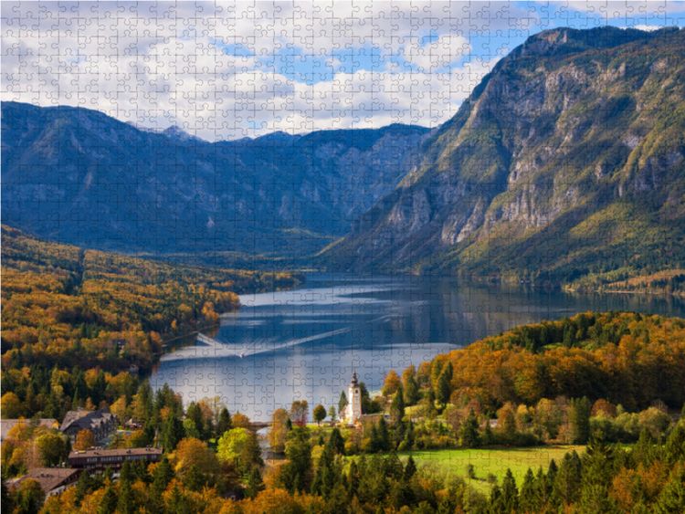 Produktbild: CALVENDO Puzzle See Bohinj Landschaft im Herbst 1000 Teile Lege-Gr&ouml;&szlig;e 64 x 48 cm Foto-Puzzle Bild von iPics Photography