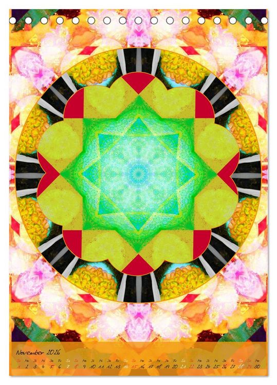 Produktbild: Mandala Energien (Tischkalender 2026 DIN A5 hoch), CALVENDO Monatskalender