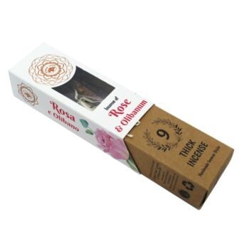 Produktbild: R&auml;ucherst&auml;bchen Green Tree Rose & Olibanum Botanical Incense, 9 dicke St&auml;bchen