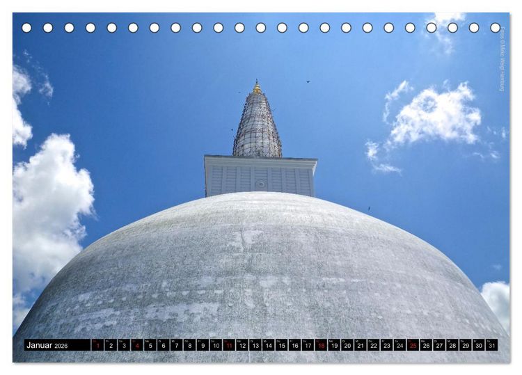 Produktbild: Sri Lanka 2026 Kulturh&ouml;hepunkte (Tischkalender 2026 DIN A5 quer), CALVENDO Monatskalender