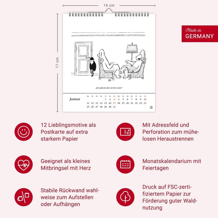 Produktbild: Loriot Postkartenkalender 2027